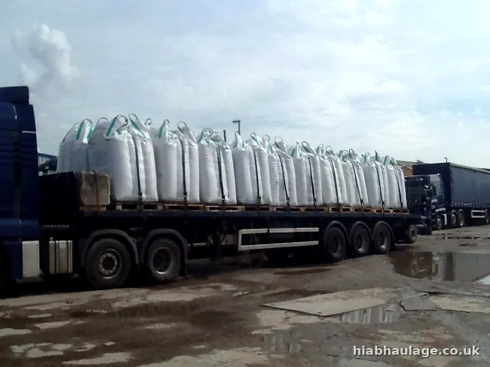 Artic loaded with bulk bags Artic loaded with bulk bags
