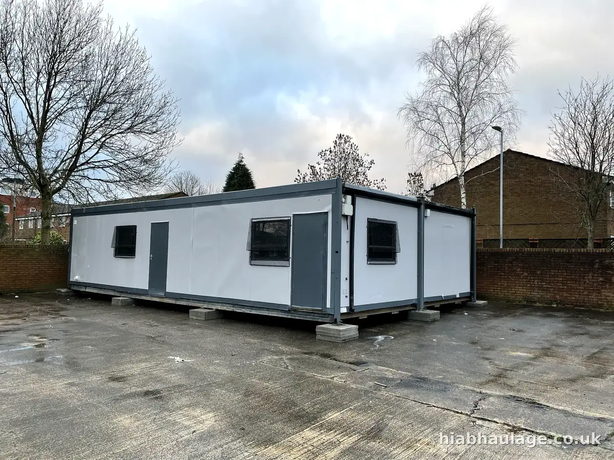 Completed modular building on site Completed modular building on site