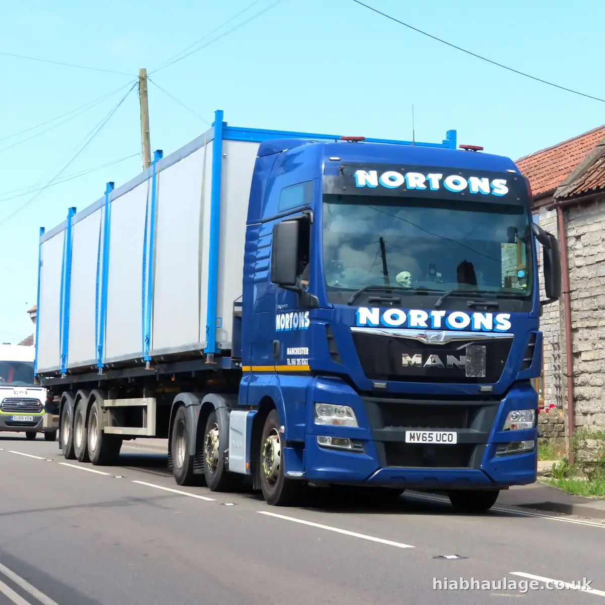 MAN artic with cabins on the way to Glastonbury MAN artic with cabins on the way to Glastonbury