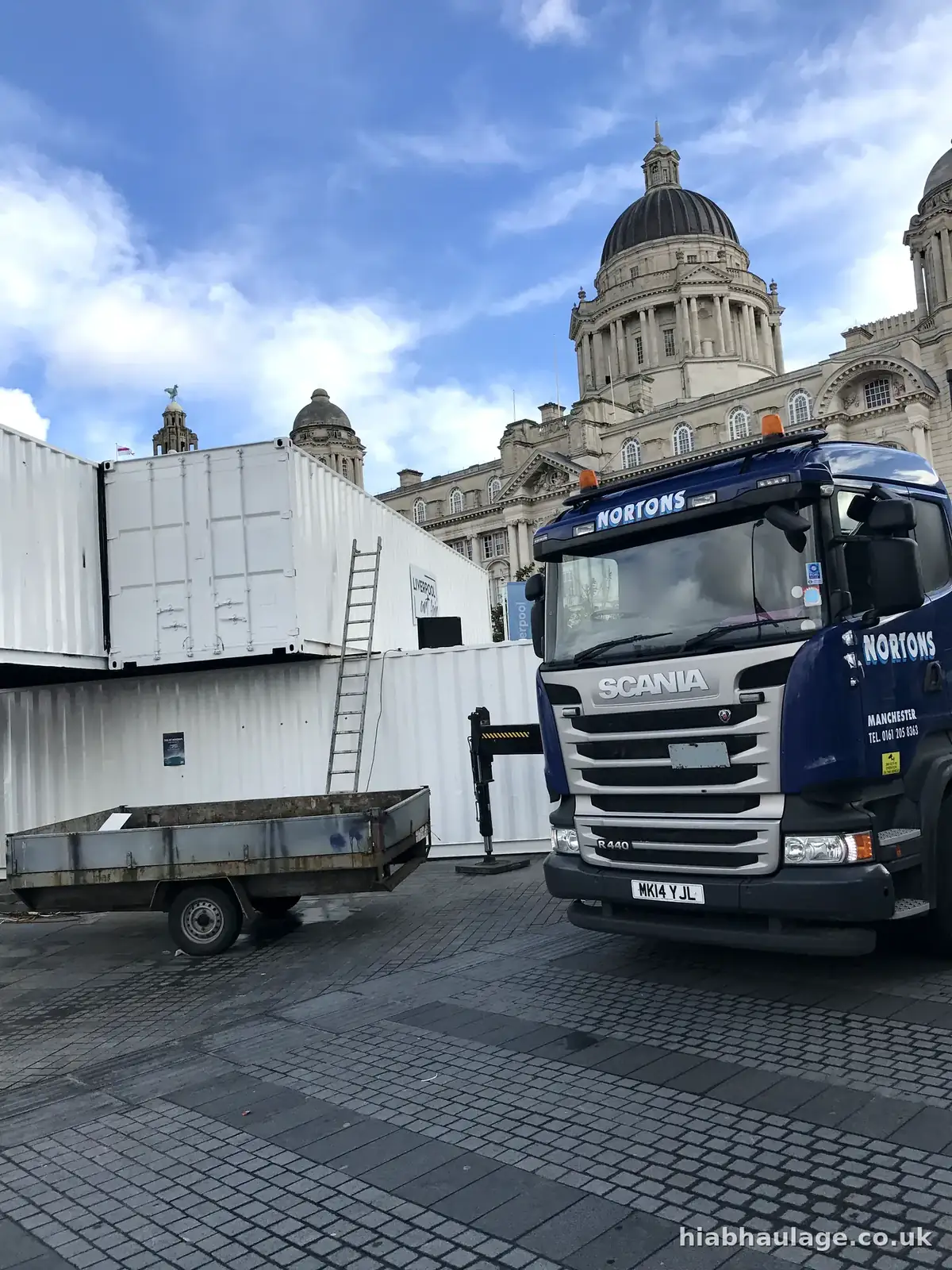 Scania HIAB on the Liverpool waterfront