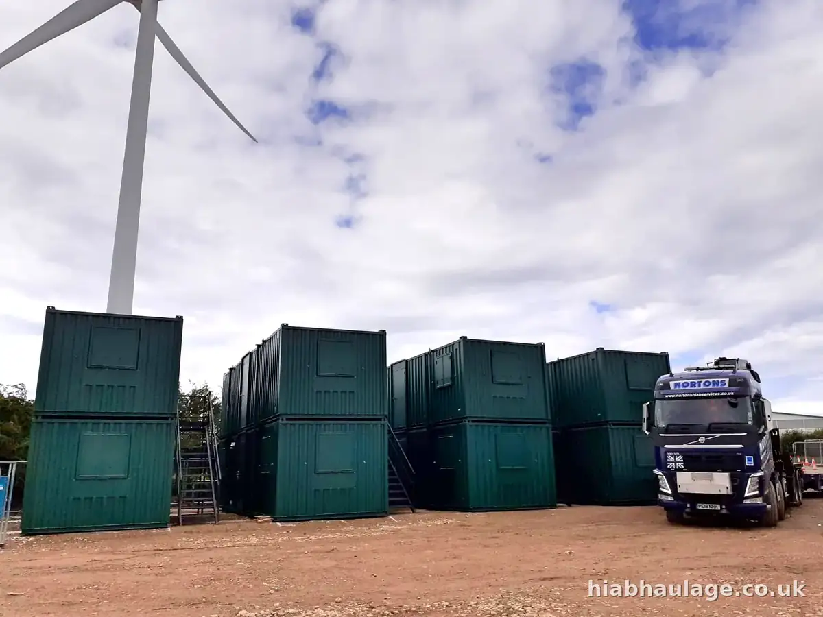 Stacked site units for a flyover project near Peterborough Stacked site units for a flyover project near Peterborough